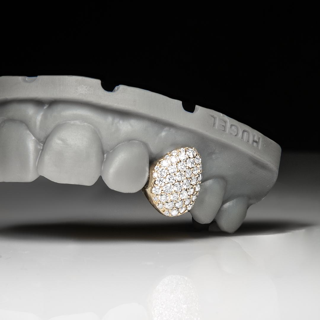 2 Piece HoneyComb Diamond Grillz