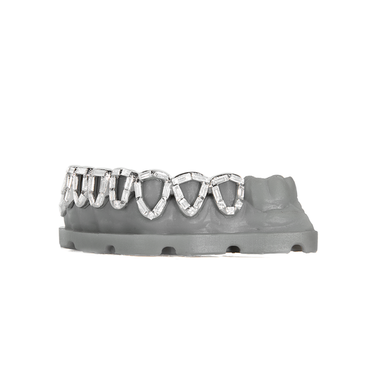 Baguette Diamond Open Face Grillz