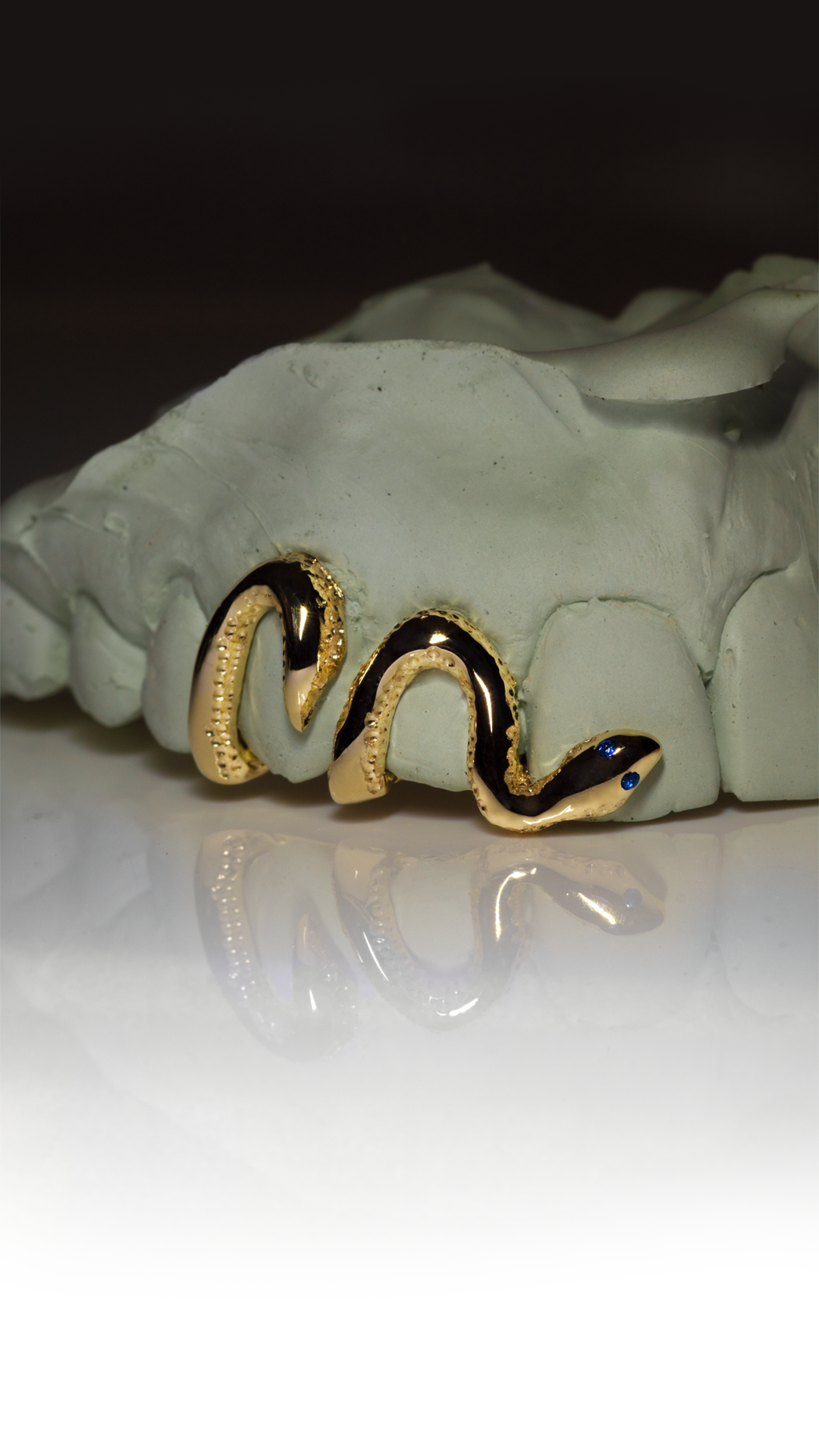 Solid Gold Snake Grillz