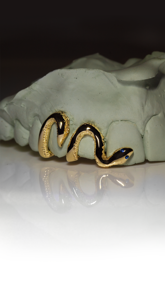 Solid Gold Snake Grillz