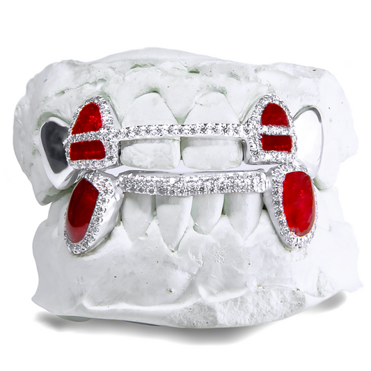 Ruby Diamond Bridge Grillz SET