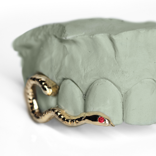 Solid Gold Snake Grillz