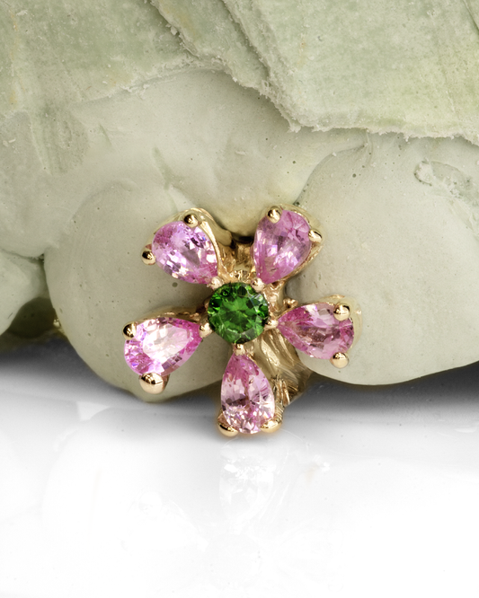 3 Piece Gemstone Flower Filler Grillz