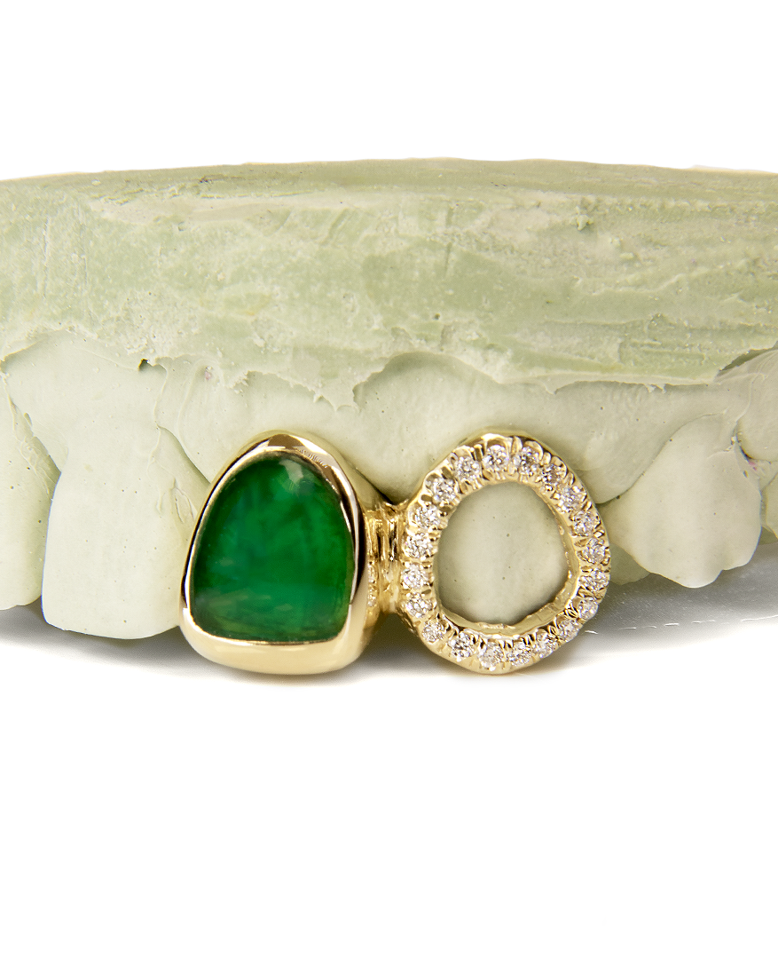 3 Piece Gemstone Flower Filler Grillz