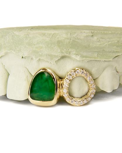 3 Piece Gemstone Flower Filler Grillz
