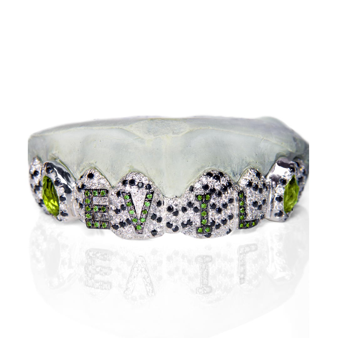 8 Piece Iced Custom "EVIL" Grillz