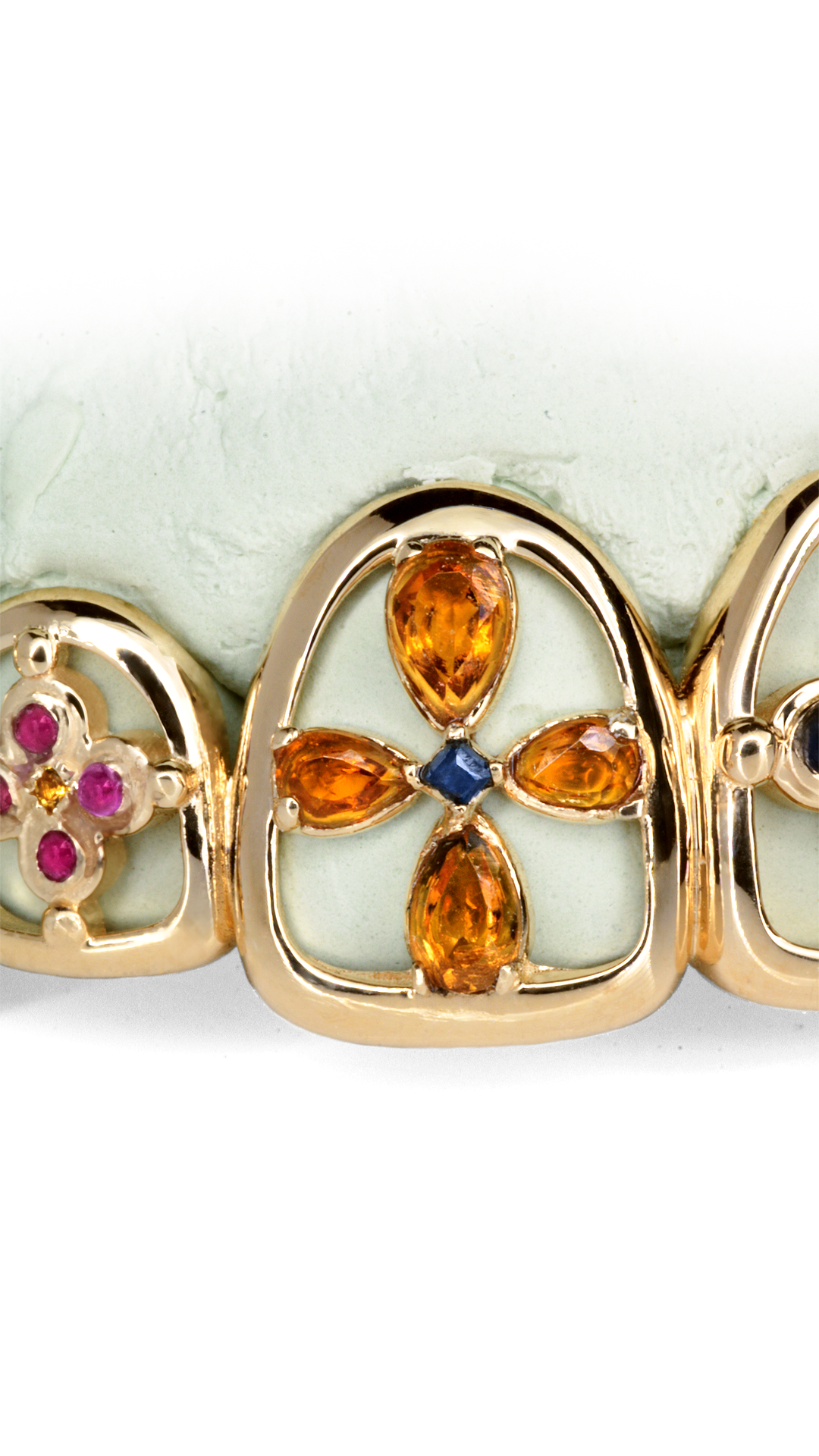 6 Piece Flower Open Face Grillz