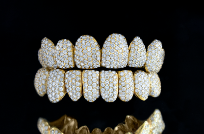 8 Piece Iced Out Honeycomb Grillz SET