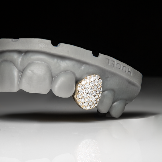 2 Piece HoneyComb Diamond Grillz