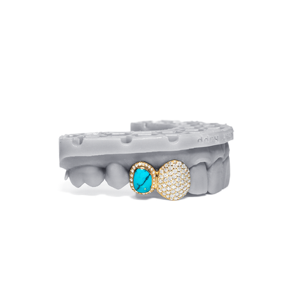 Turquoise Honeycomb GoldGrillz