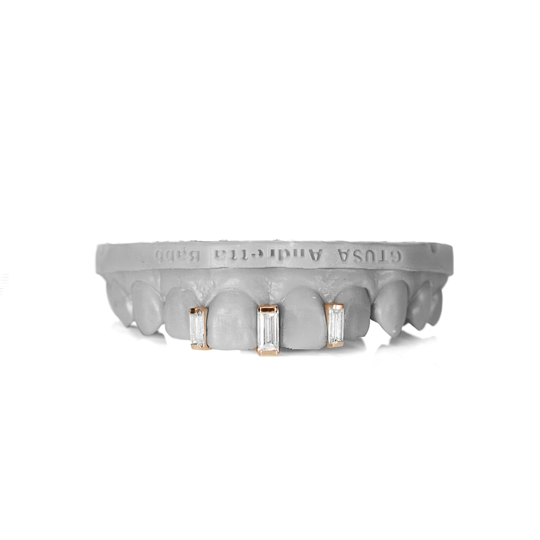 Rose Baguette Trio Grillz