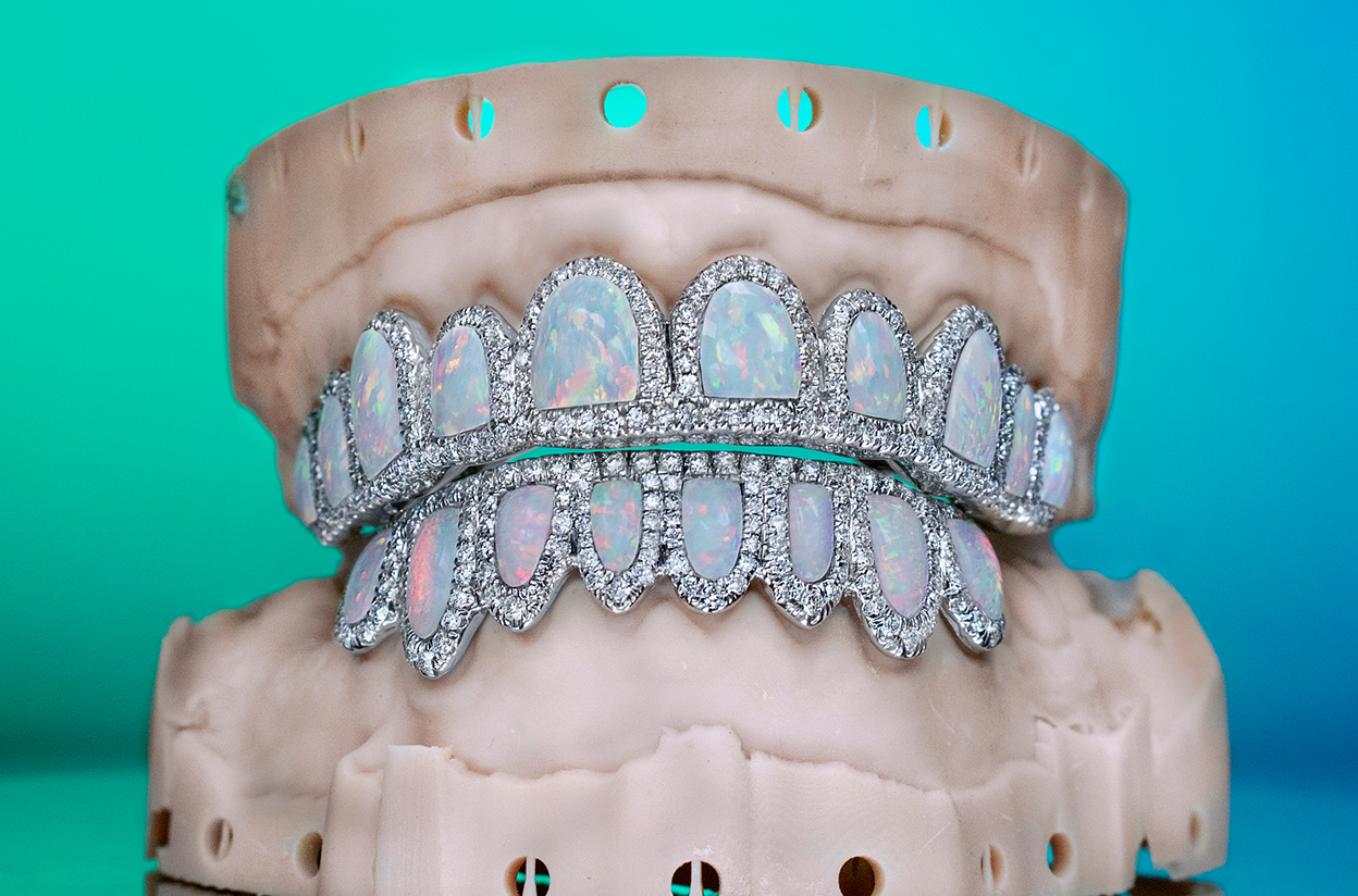 Diamond Opal Grillz SET