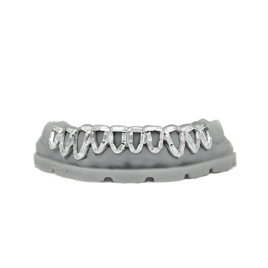 Baguette Diamond Open Face Grillz