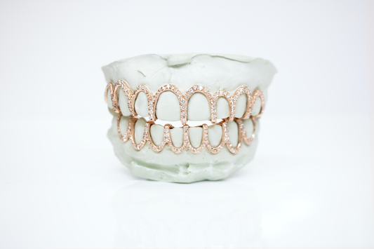 8 Piece Iced Horse Shoe Grillz SET