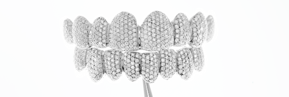 8 Piece Iced Out Honeycomb Grillz SET