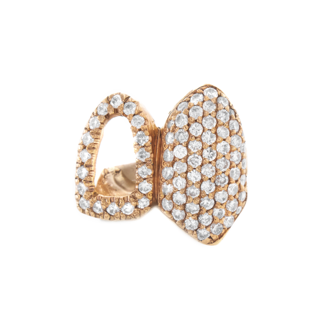2 Piece Solid Iced Open Face Grillz